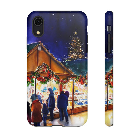 Shopping at the Christmas Market - Impact Resistant Phone Case iPhone XR Matte